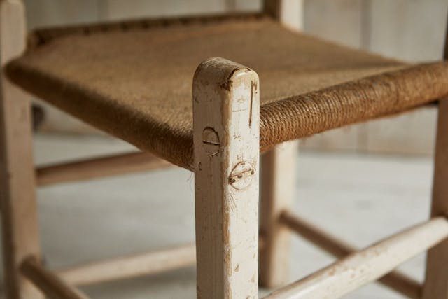 An Original Pair of Irish Súgán Folk Art Chairs