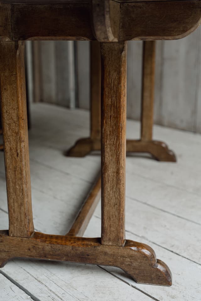 Mid 20th Century Limed Oak Refectory Table / Desk