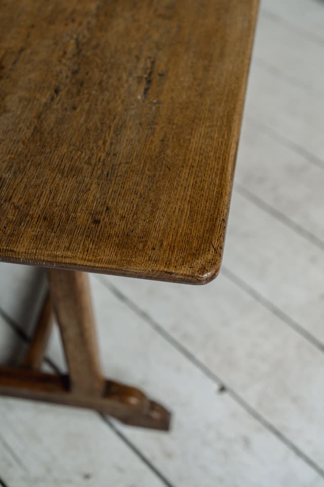 Mid 20th Century Limed Oak Refectory Table / Desk