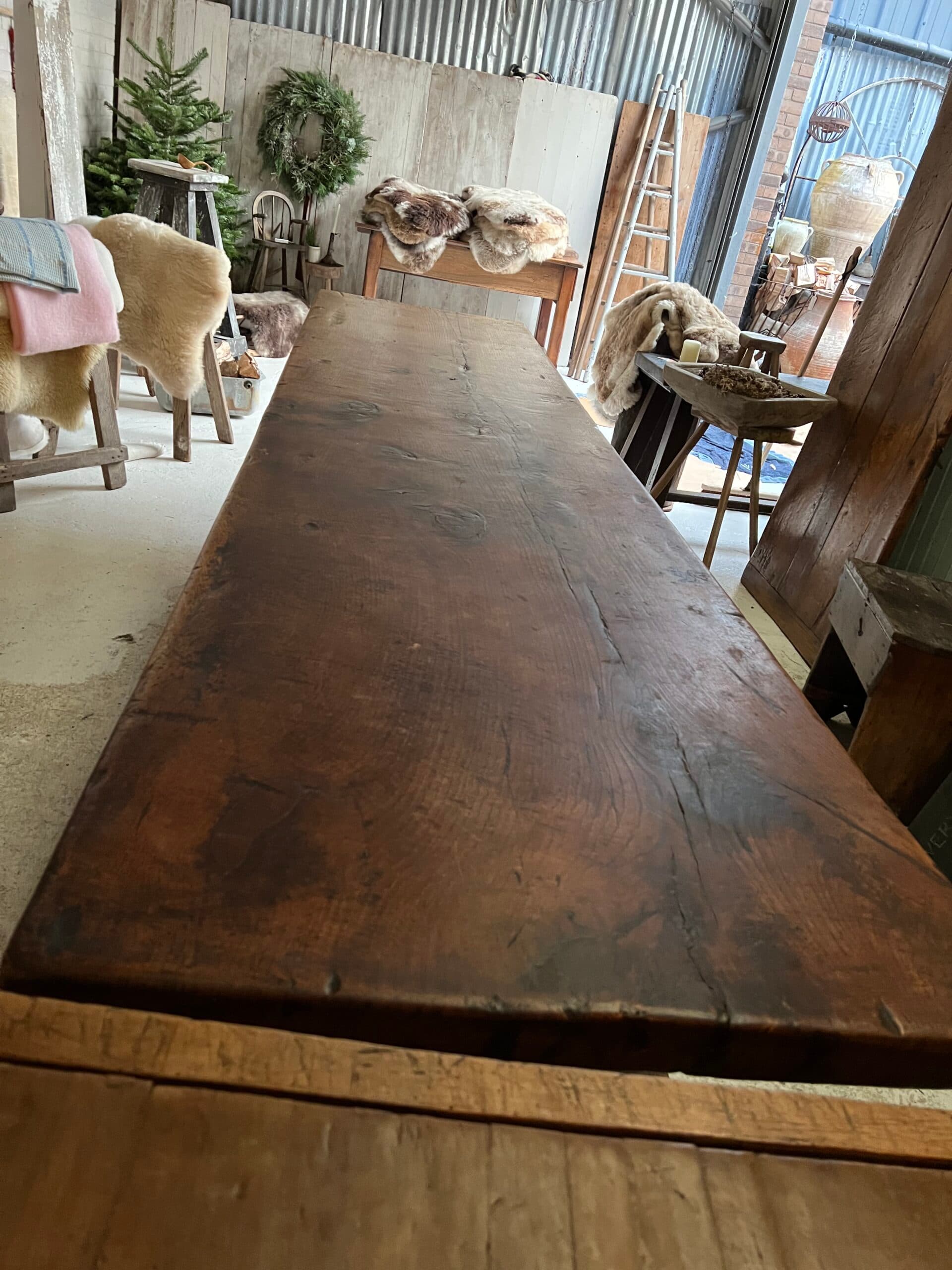 An 18th Century Swedish Slagbord Drop Leaf Table