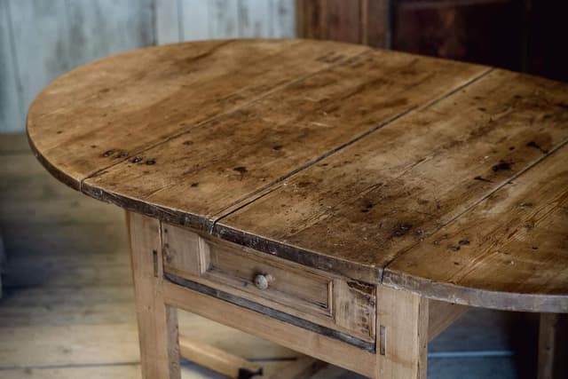 An 18th Century Swedish Slagbord Drop Leaf Table