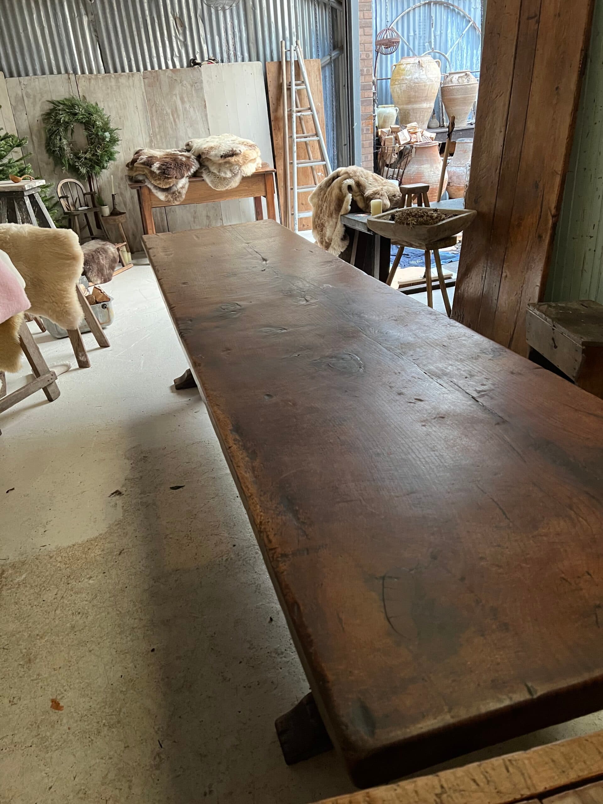 An 18th Century Swedish Slagbord Drop Leaf Table