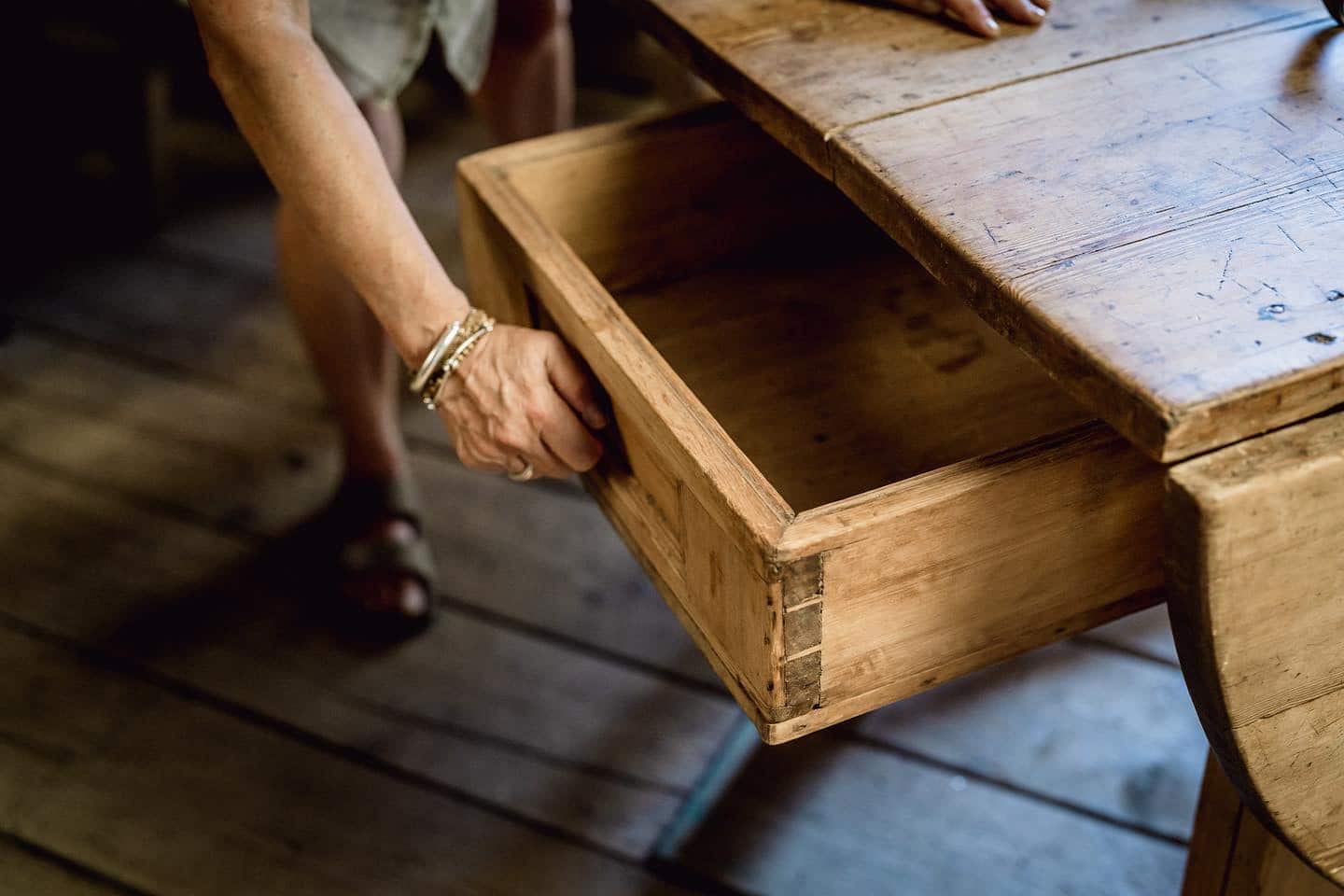 An 18th Century Swedish Slagbord Drop Leaf Table