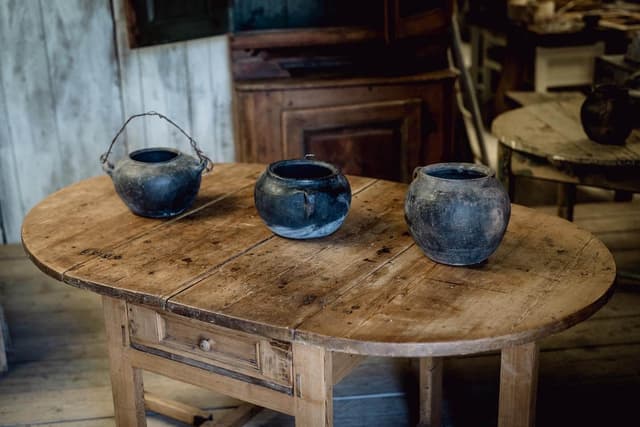 An 18th Century Swedish Slagbord Drop Leaf Table