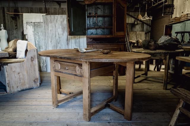 An 18th Century Swedish Slagbord Drop Leaf Table