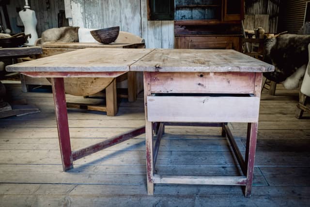 An 18th Century Swedish Slagbord Table in Original Paint