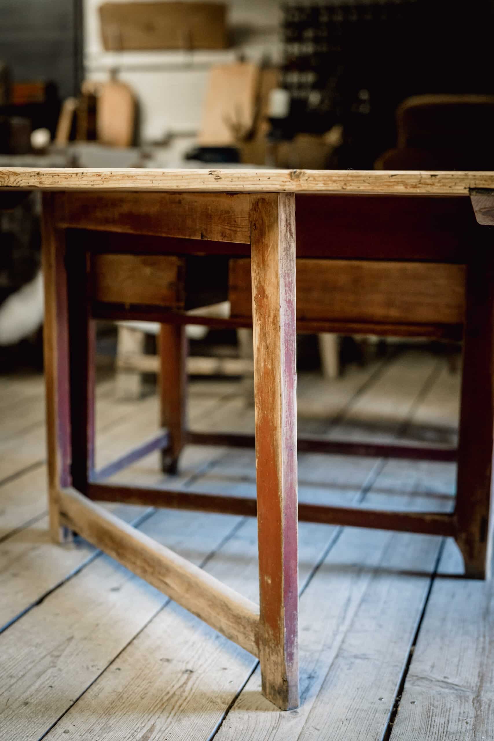 An 18th Century Swedish Slagbord Table in Original Paint