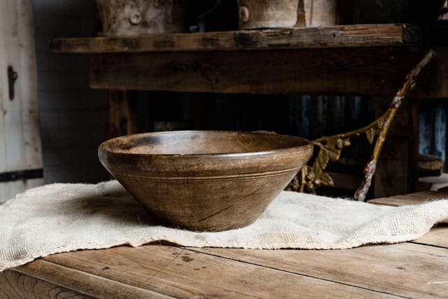 A Welsh Dairy Bowl - Made of Beech