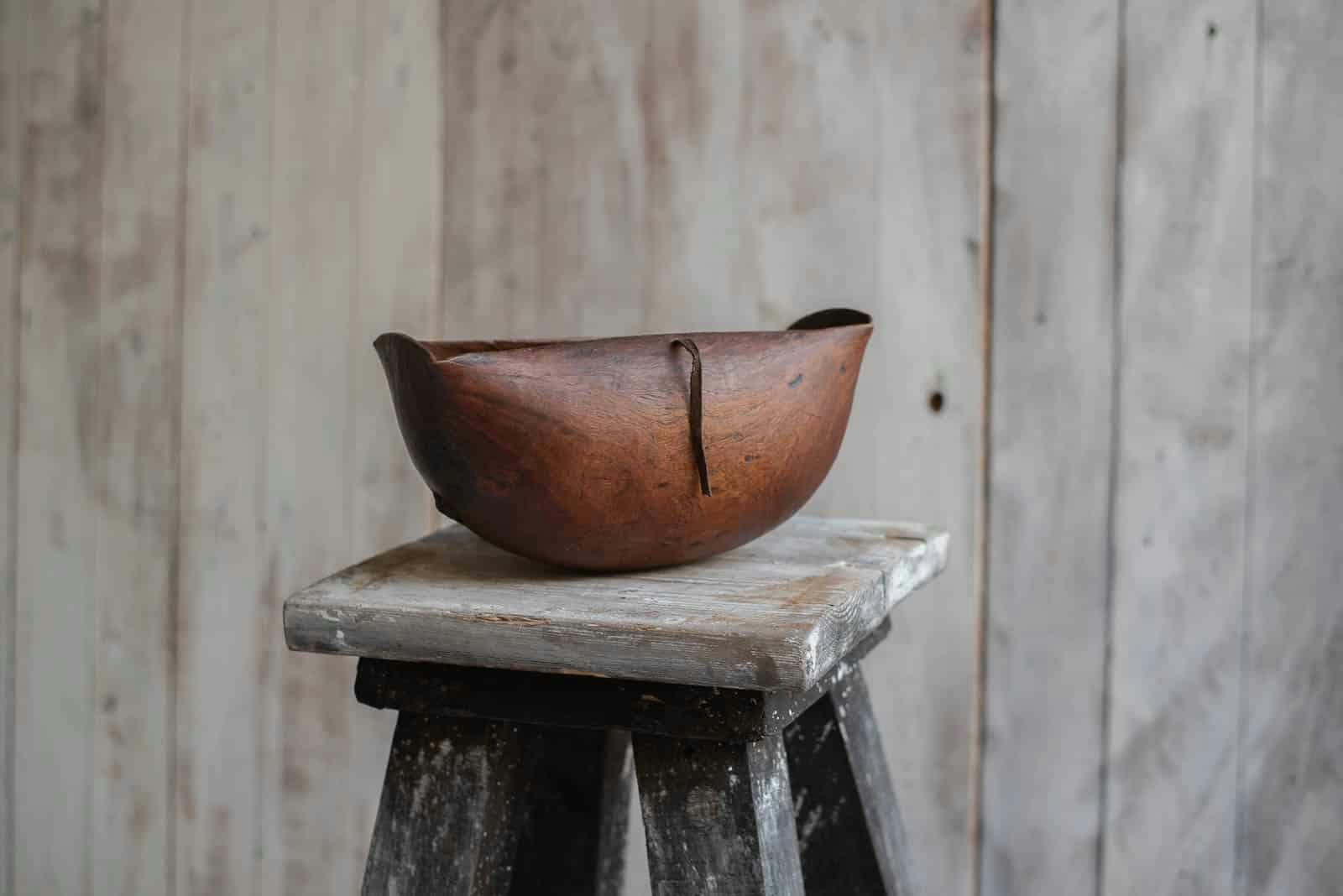 Hand Carved Antique Tribal Turkana Vessel / Bowl