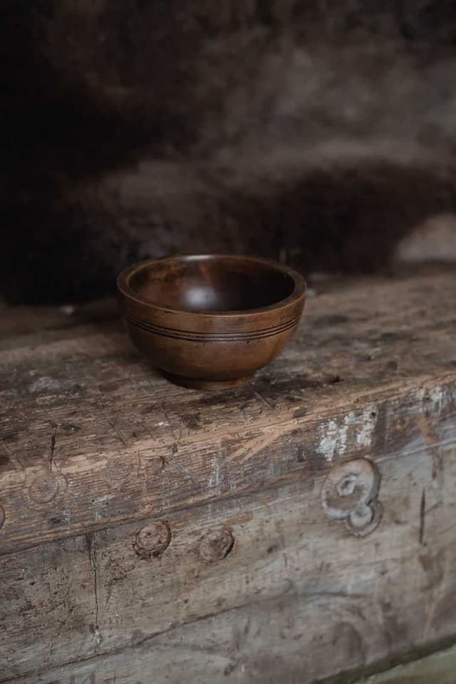 A Diminutive Antique Welsh Turned Sycamore Bowl