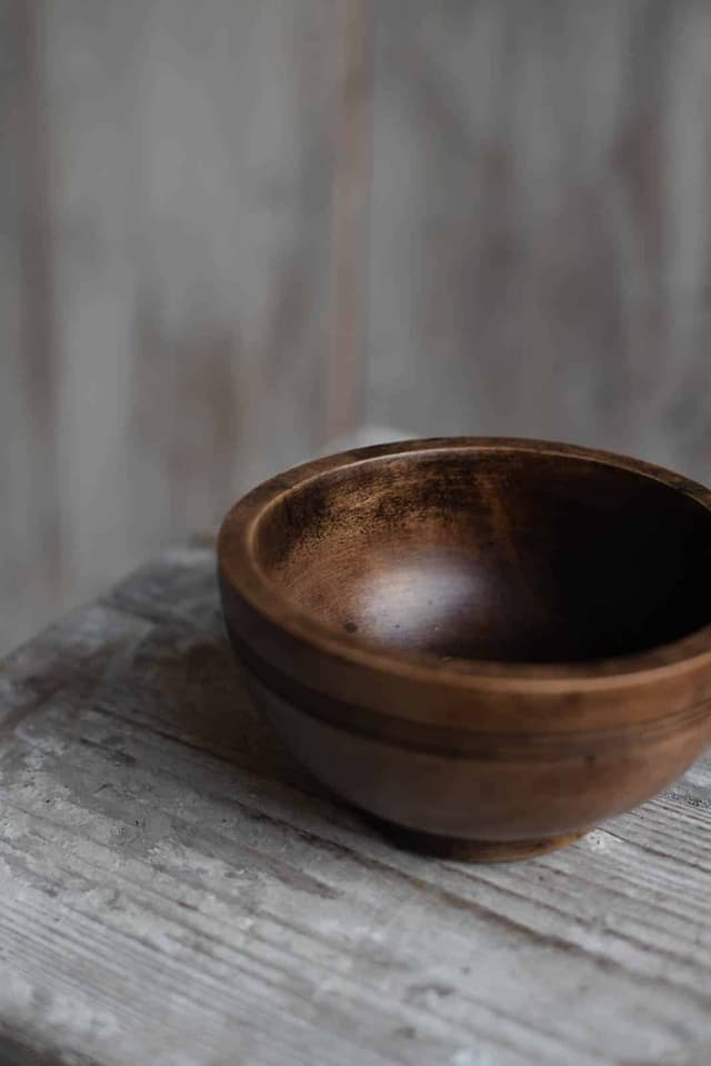 A Diminutive Antique Welsh Turned Sycamore Bowl