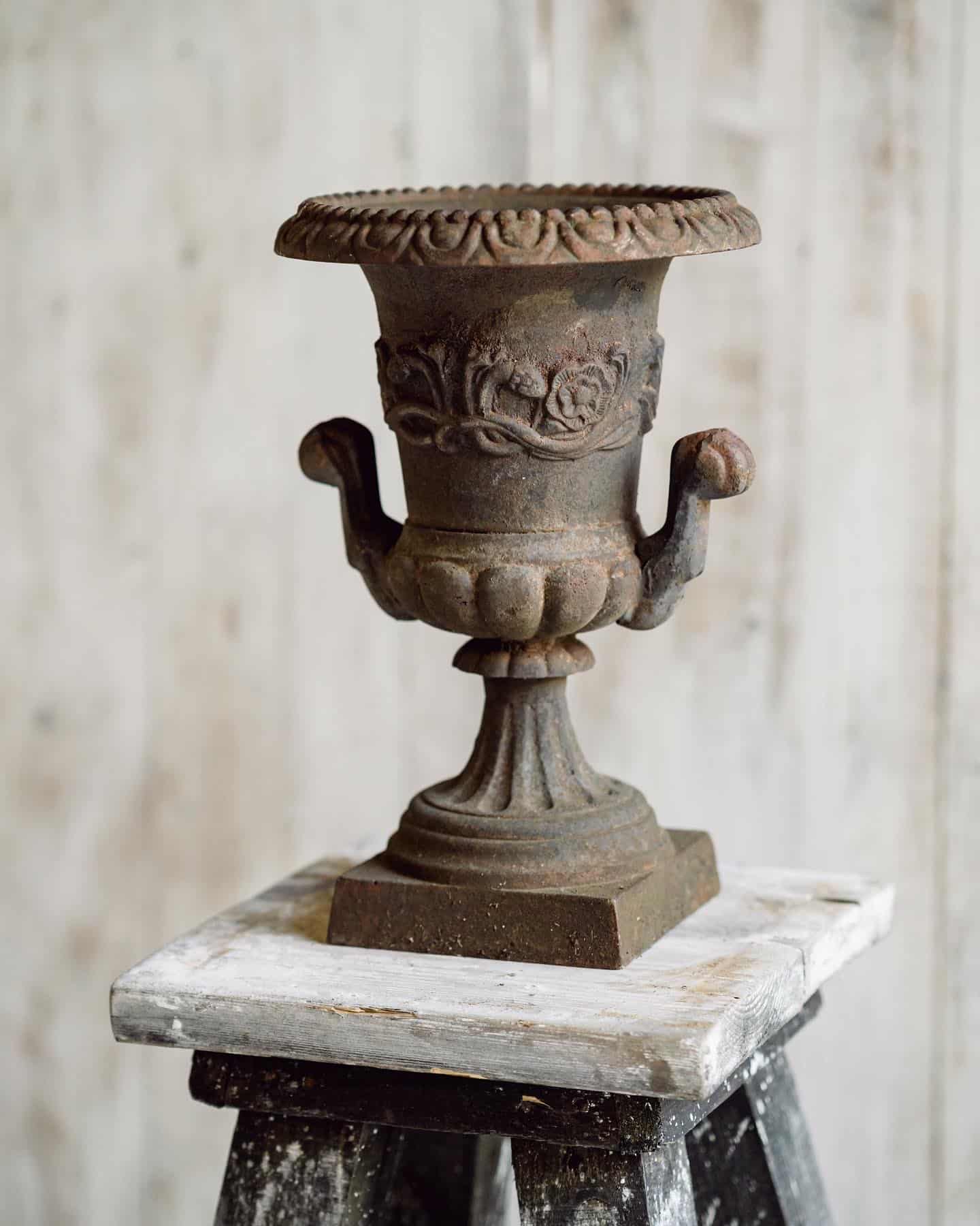 A Pretty Victorian Cast Iron Urn