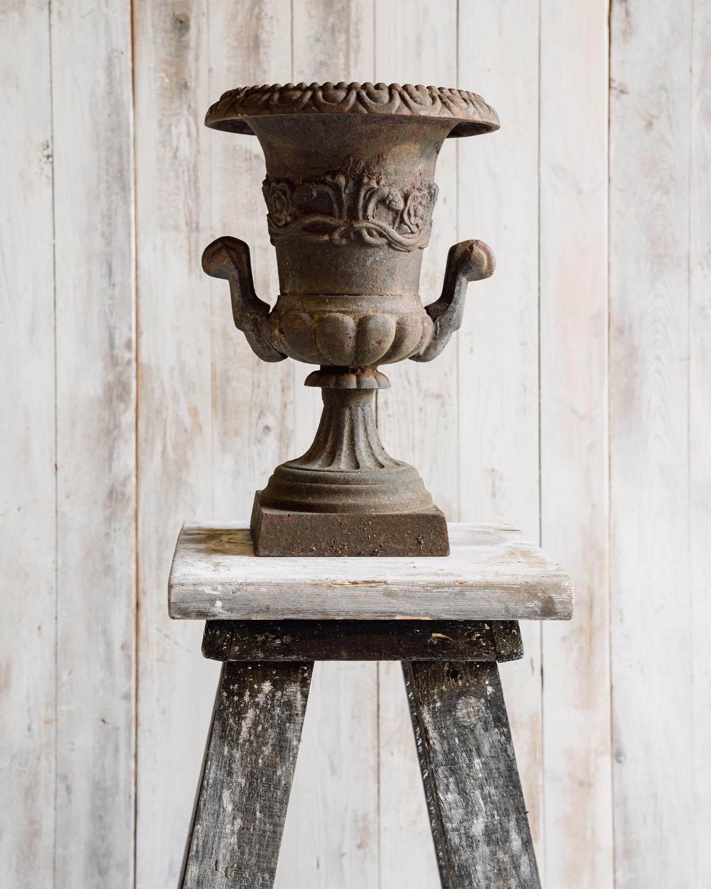 A Pretty Victorian Cast Iron Urn