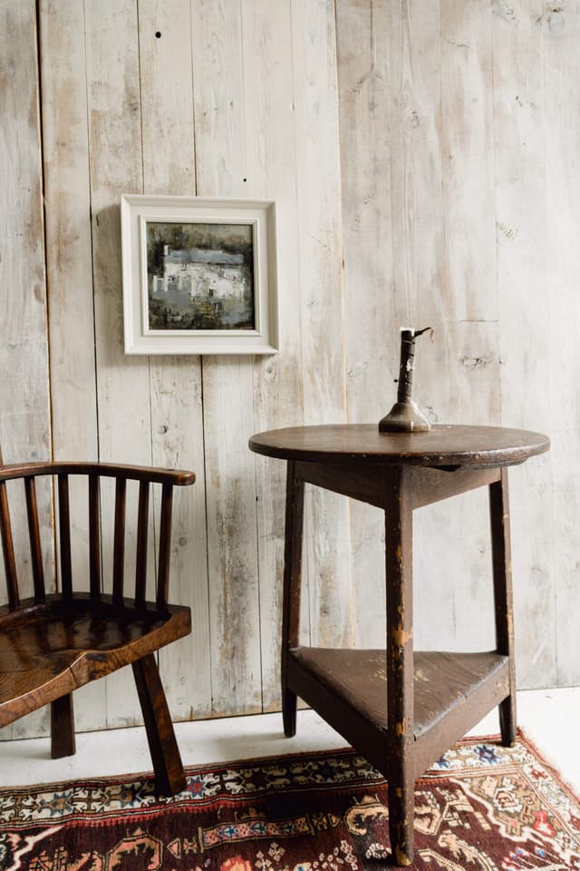 Antique Pine Welsh Cricket Table