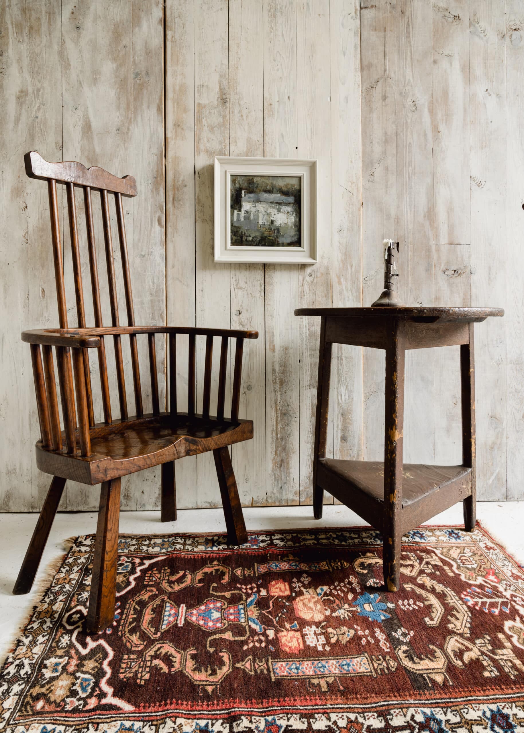 Antique Pine Welsh Cricket Table