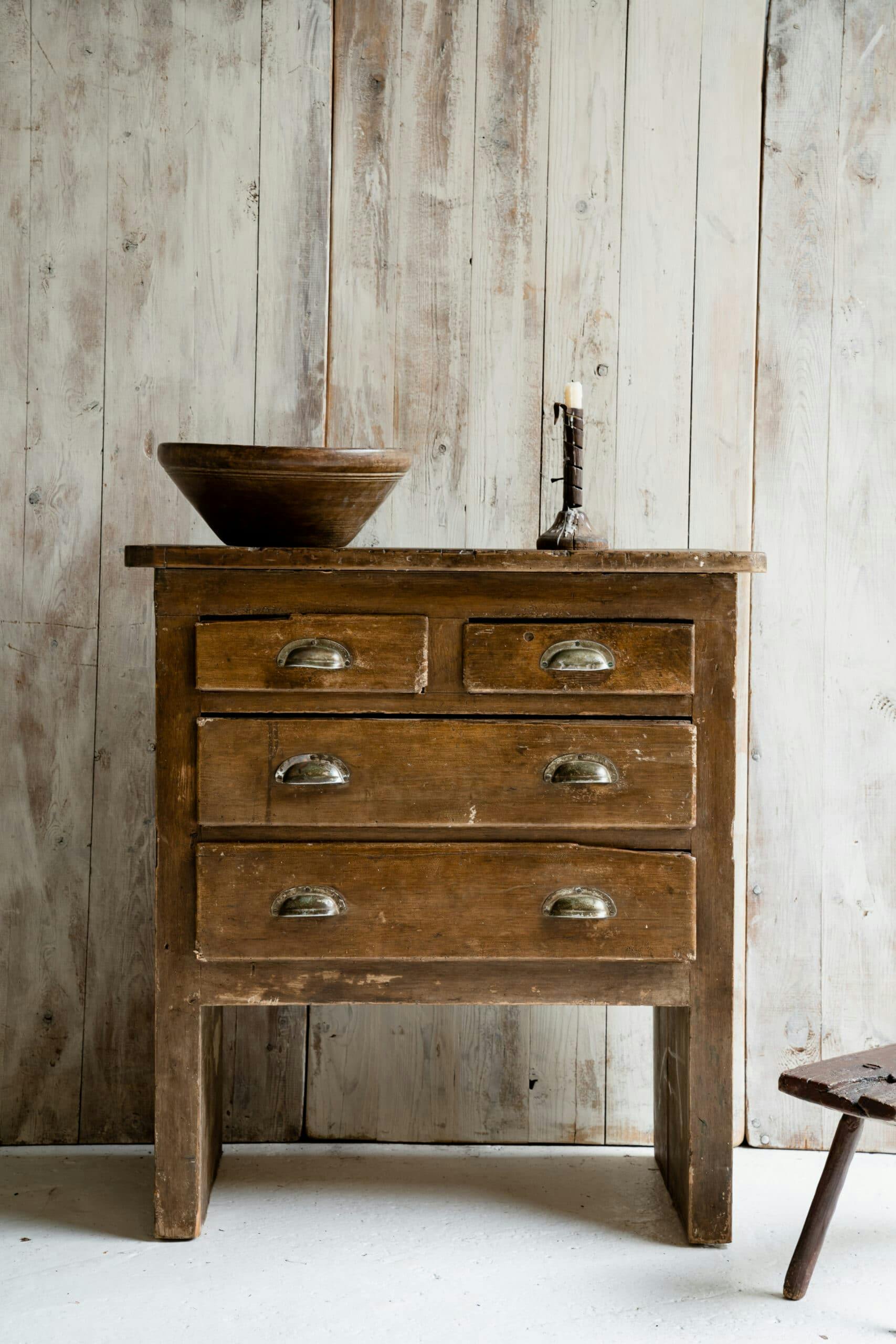 A Utilitarian Vintage Workshop Chest of Drawers