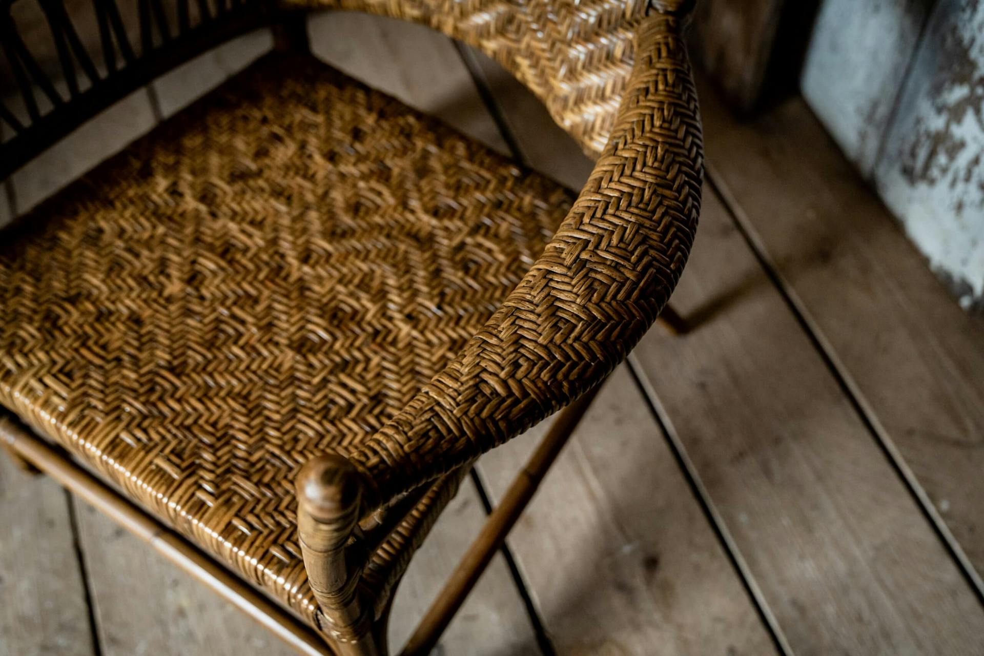 An Exceptional American Beech and Rattan Chair c.1900s