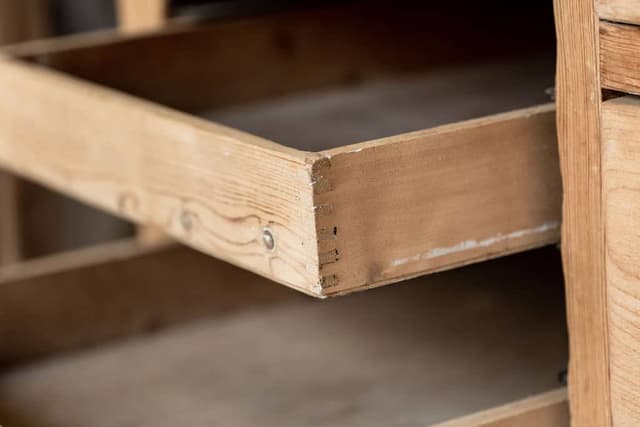 A Large Old Pine Kitchen Cupboard with a Beech Worktop