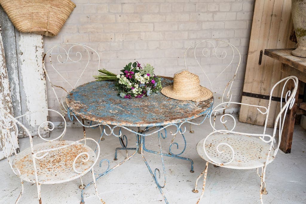 Antique English Cast Iron Table