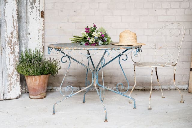 Antique English Cast Iron Table