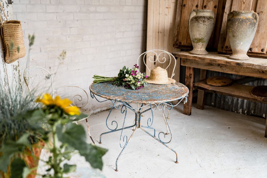 Antique English Cast Iron Table