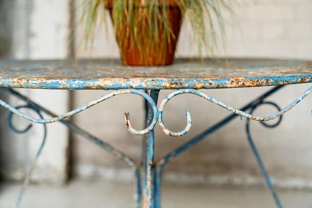 Antique English Cast Iron Table