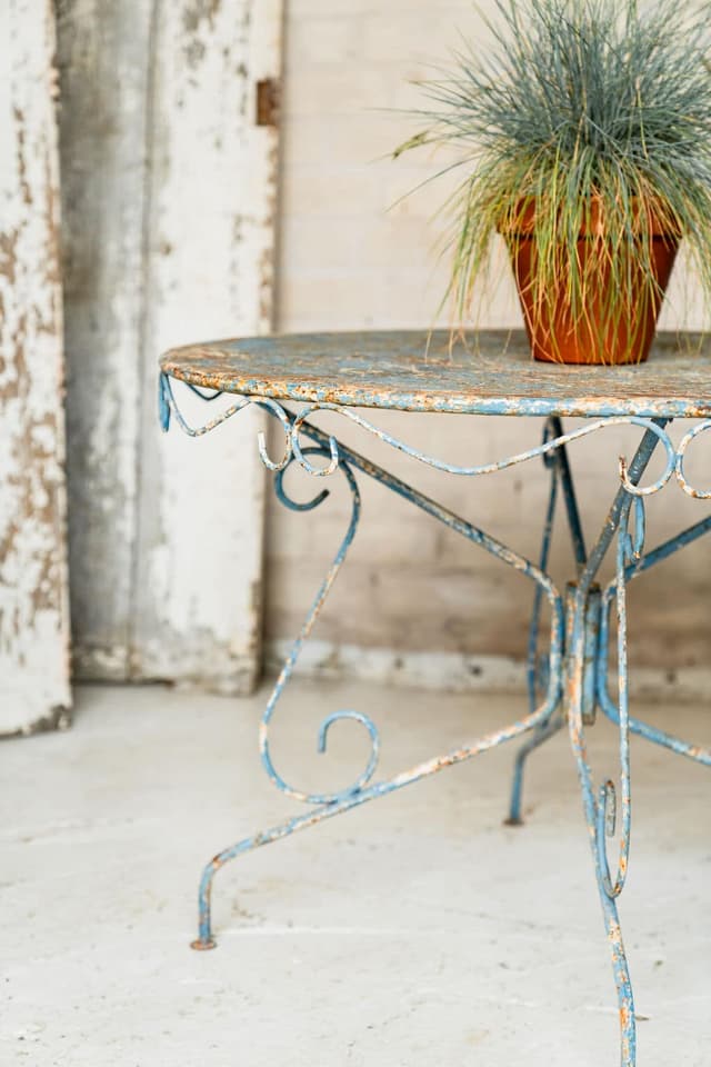 Antique English Cast Iron Table