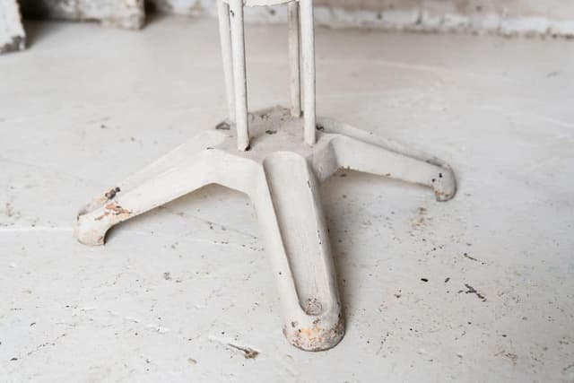 A Pretty French White Cast Iron Garden Table  