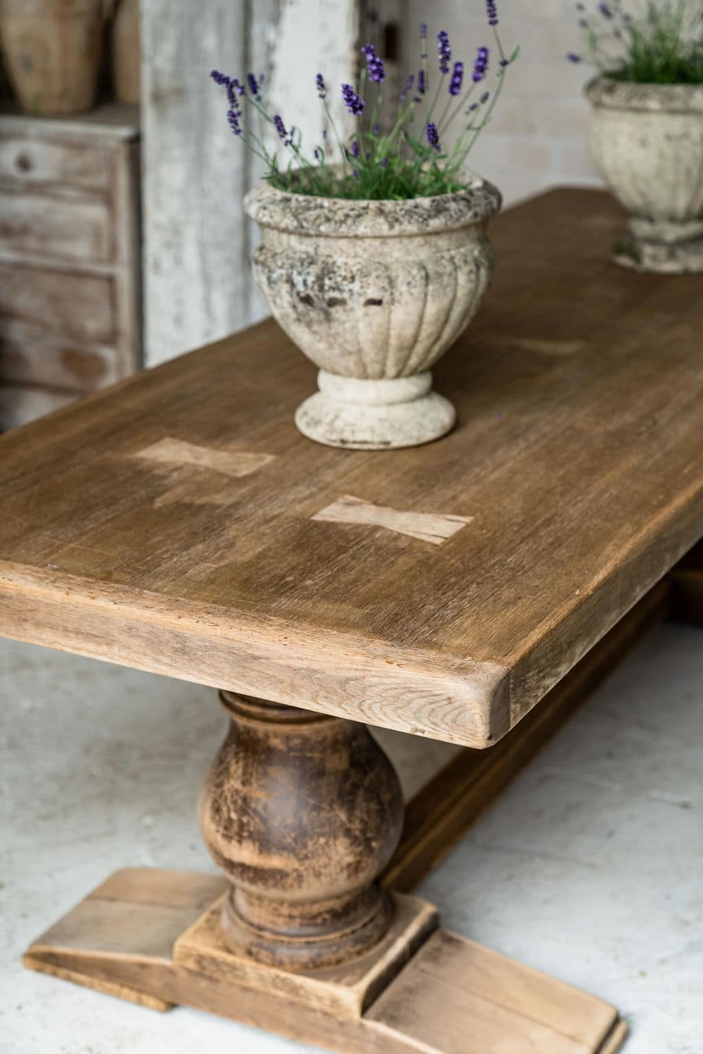 Impressive Solid Oak Monastery Table from South West France