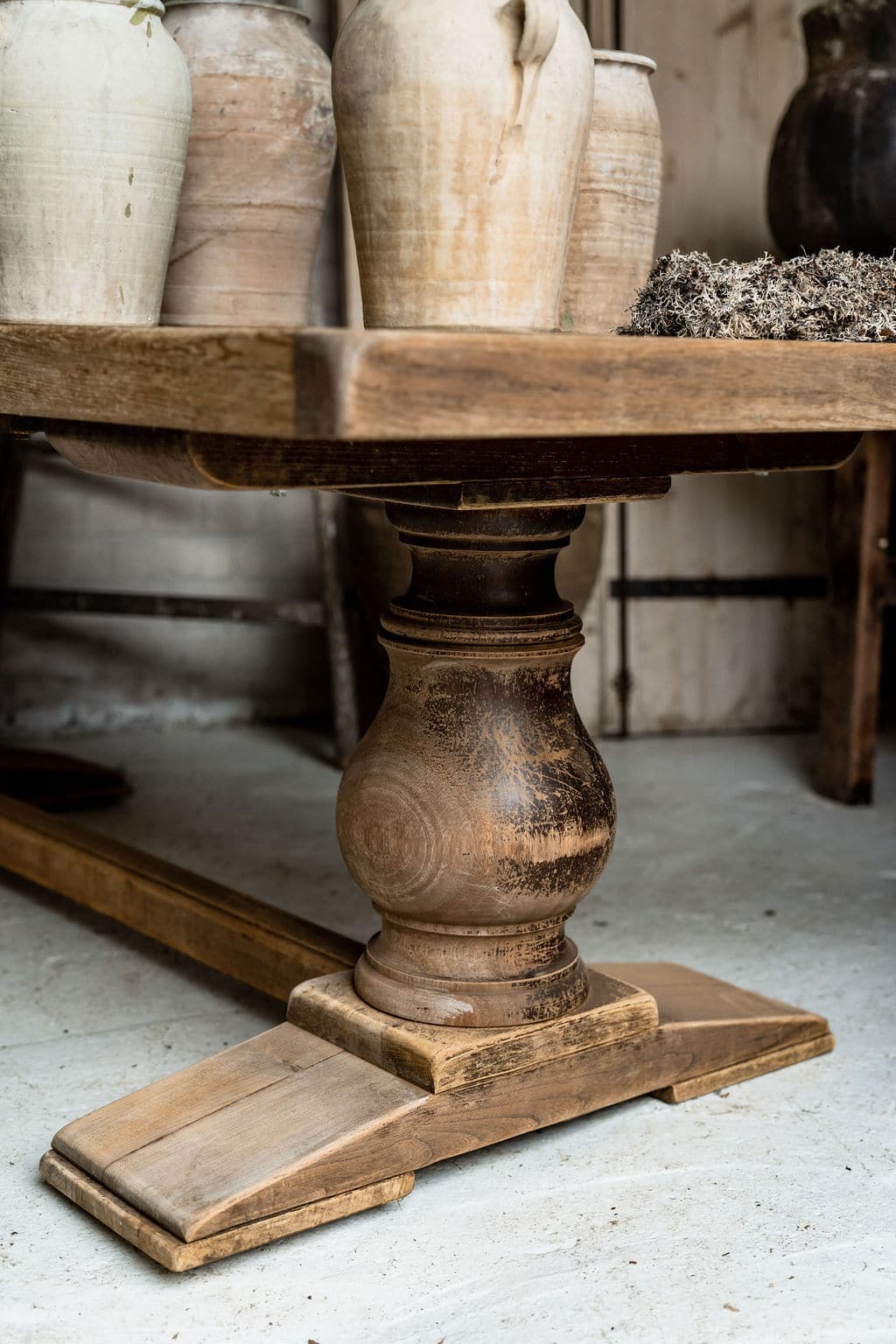 Impressive Solid Oak Monastery Table from South West France