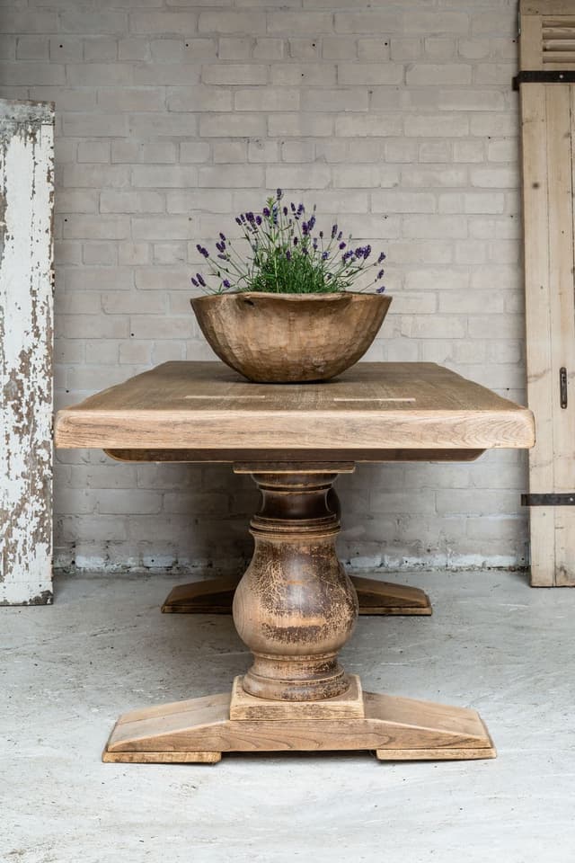 Impressive Solid Oak Monastery Table from South West France