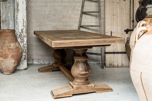 Impressive Solid Oak Monastery Table from South West France