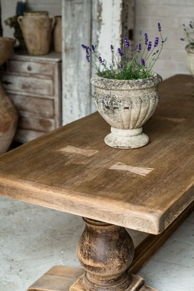 Impressive Solid Oak Monastery Table from South West France