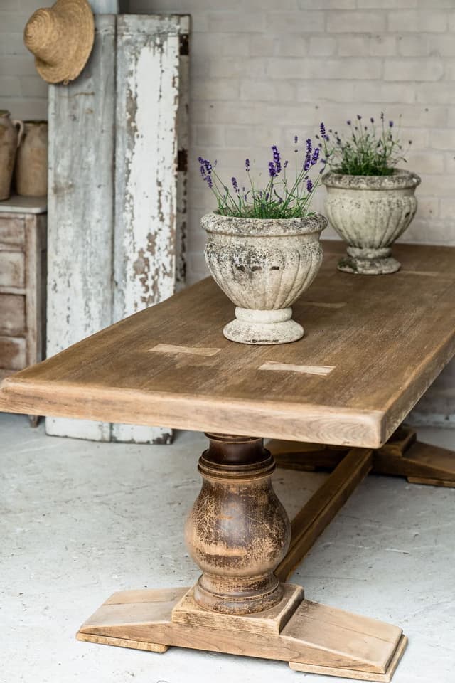 Impressive Solid Oak Monastery Table from South West France