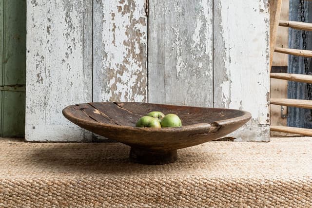 A Large Pair of Incredible Wabi Sabi Primitive Bowls