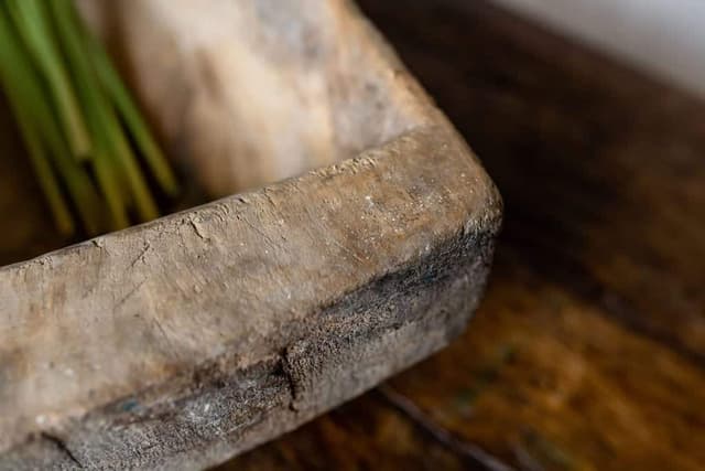 Large Primitive Dug Out Wooden Trough