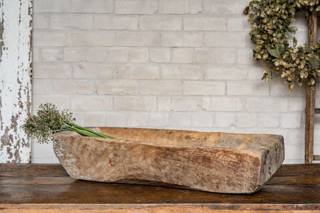 Large Primitive Dug Out Wooden Trough