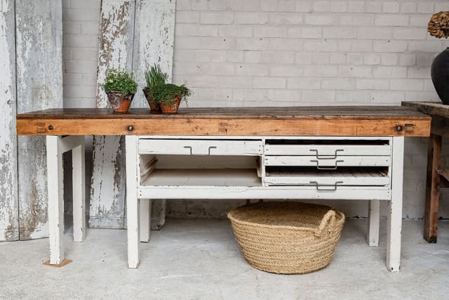 A Large Old Watchmakers Bench - Modern Rustic Style