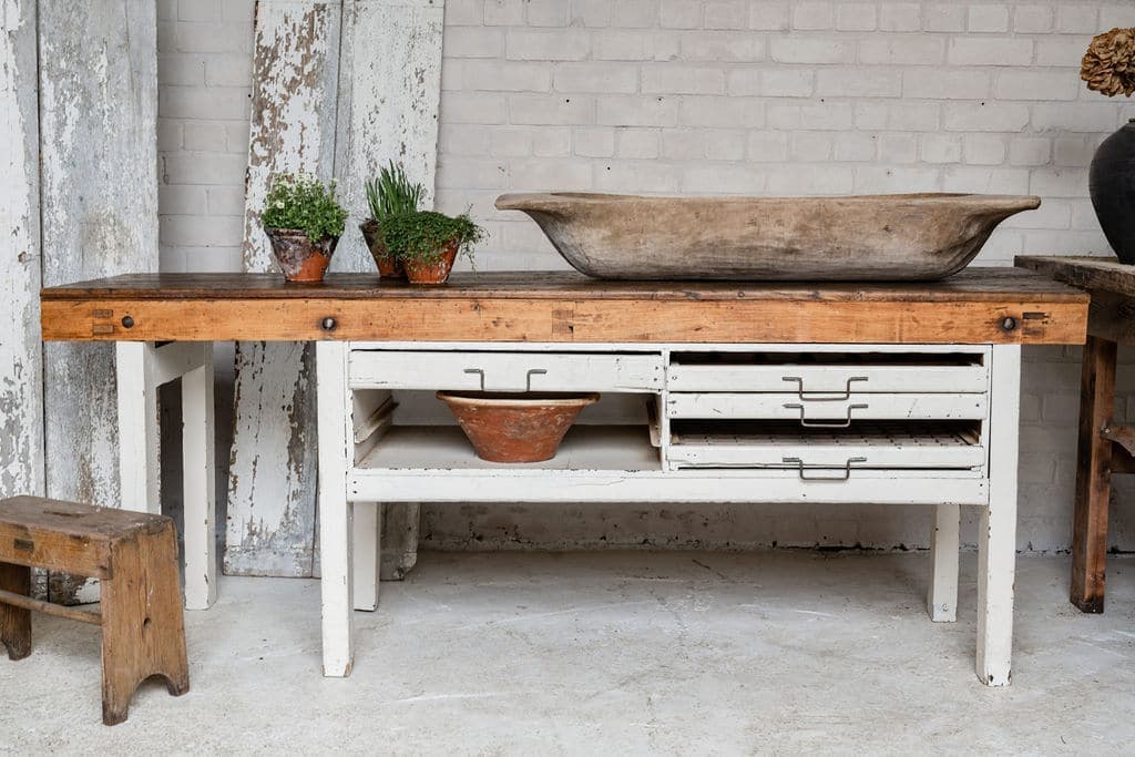 A Large Old Watchmakers Bench - Modern Rustic Style