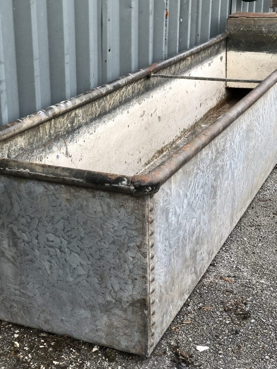 Huge Galvanised Water Trough with Rivets