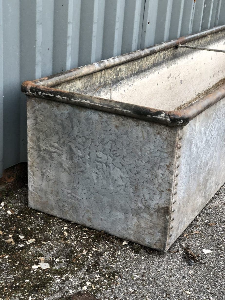 Huge Galvanised Water Trough with Rivets