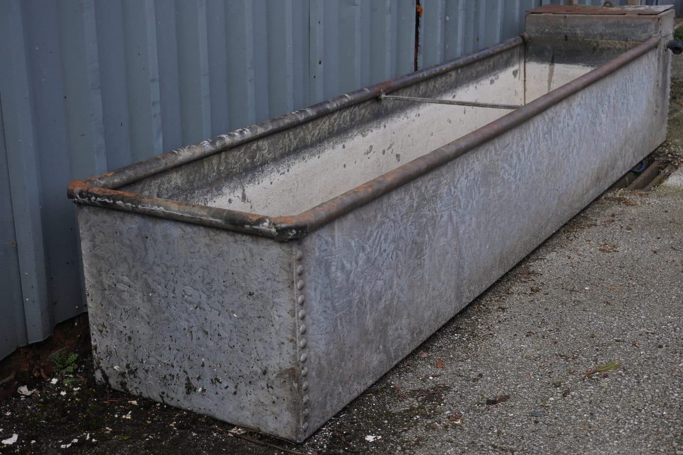 Huge Galvanised Water Trough with Rivets