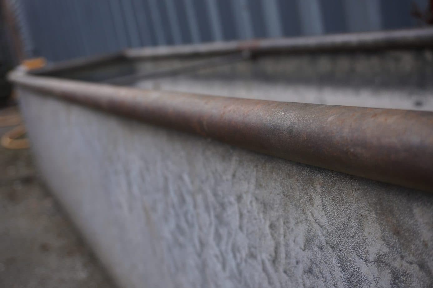 Huge Galvanised Water Trough with Rivets