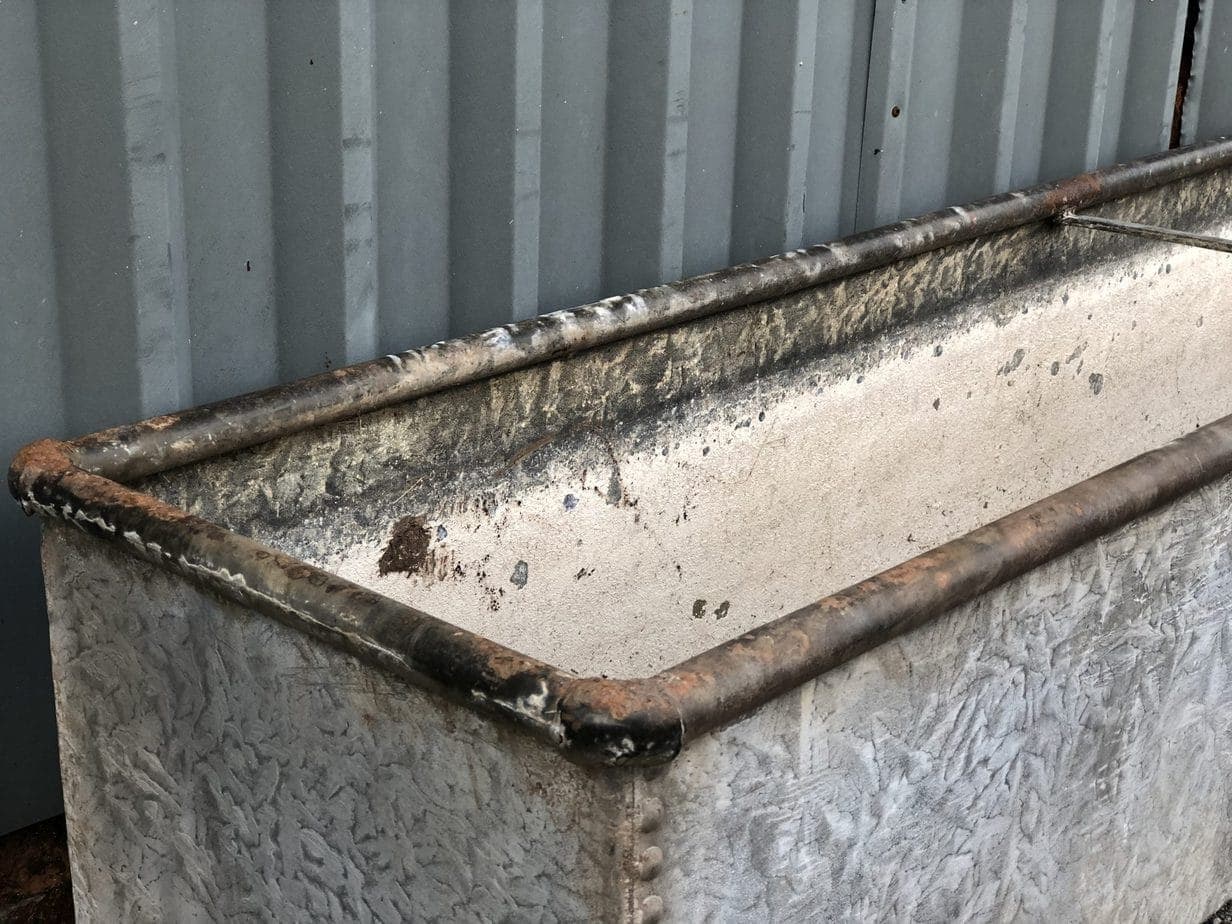 Huge Galvanised Water Trough with Rivets