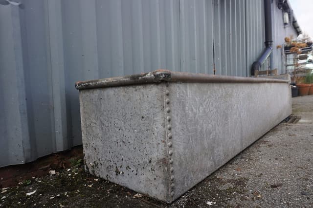 Huge Galvanised Water Trough with Rivets