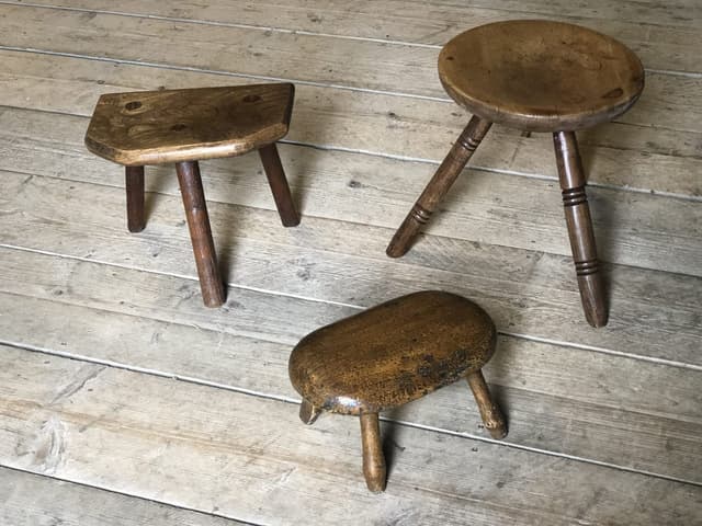 Rare 18th Century Small Welsh Stool