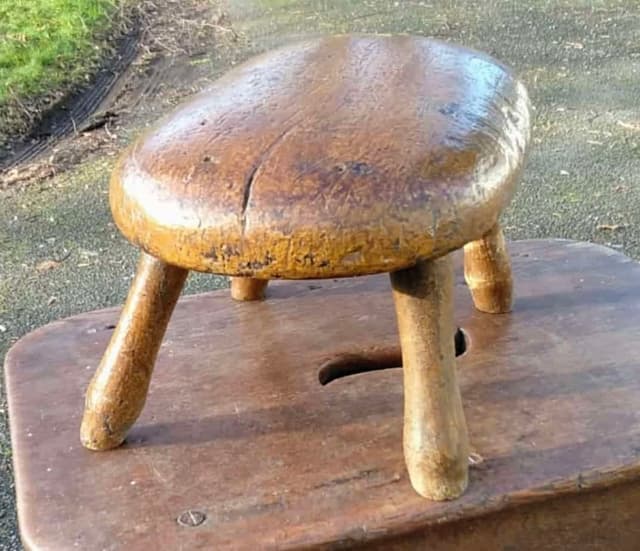 Rare 18th Century Small Welsh Stool