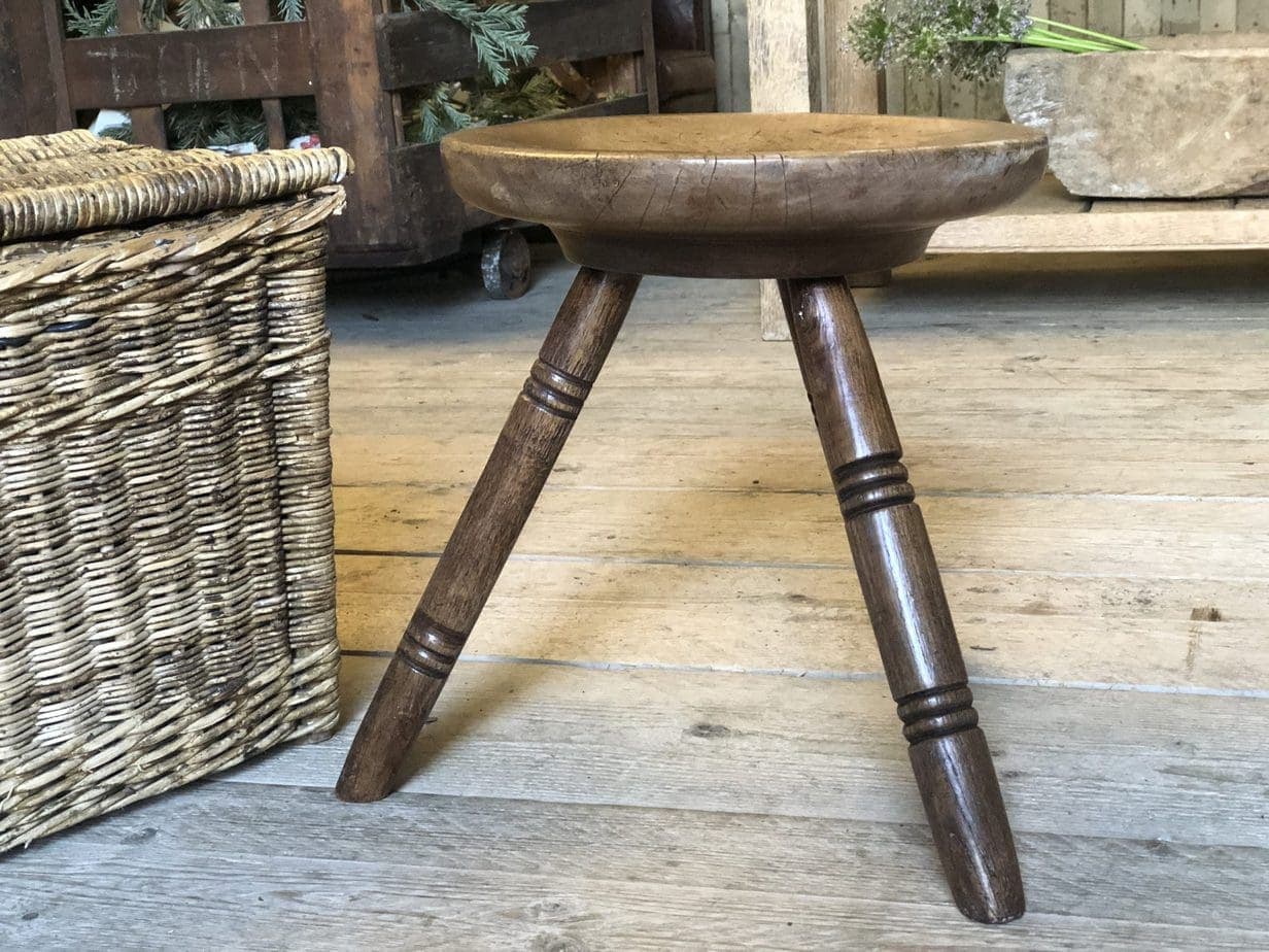 Welsh Dairy Stool with Sycamore Cheese Top