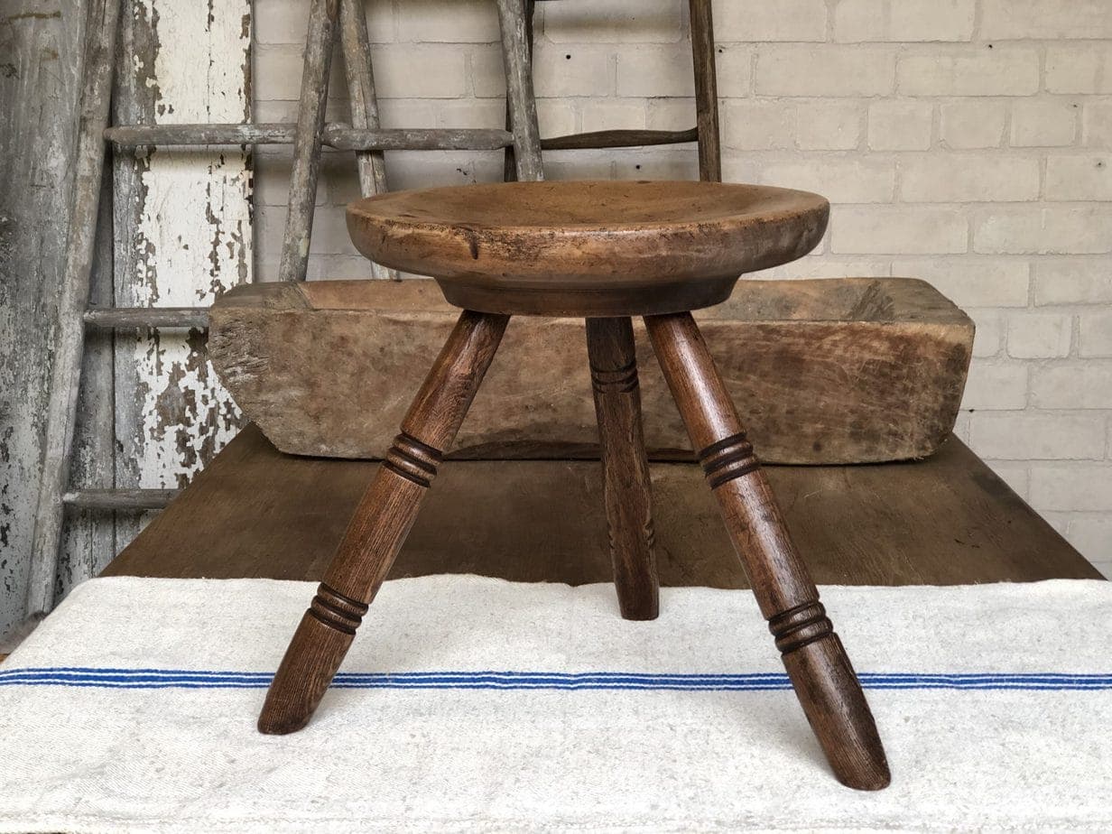 Welsh Dairy Stool with Sycamore Cheese Top