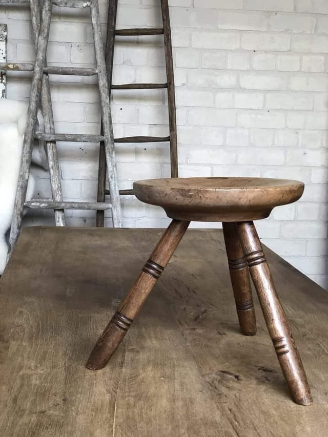 Welsh Dairy Stool with Sycamore Cheese Top